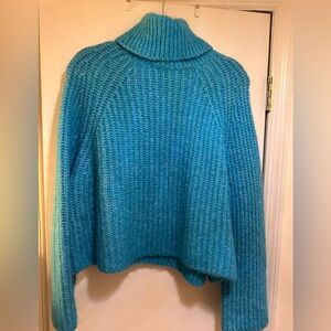 Vibrant blue Zara turtleneck sweater, size M